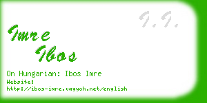 imre ibos business card